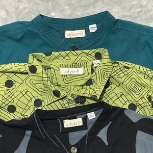 Lot of 3 - Adverb Women's Abstract Oversized Print Button Up Shirts See Photos